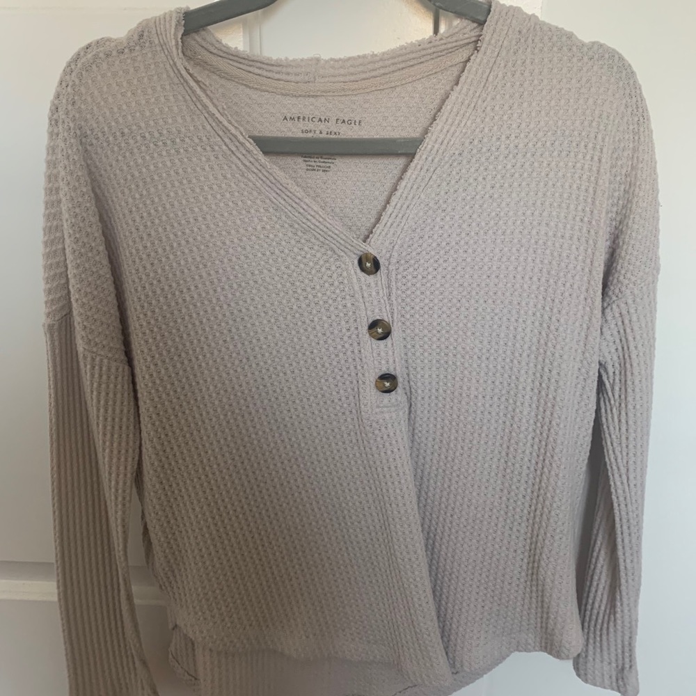 American Eagle waffle knit sweater
